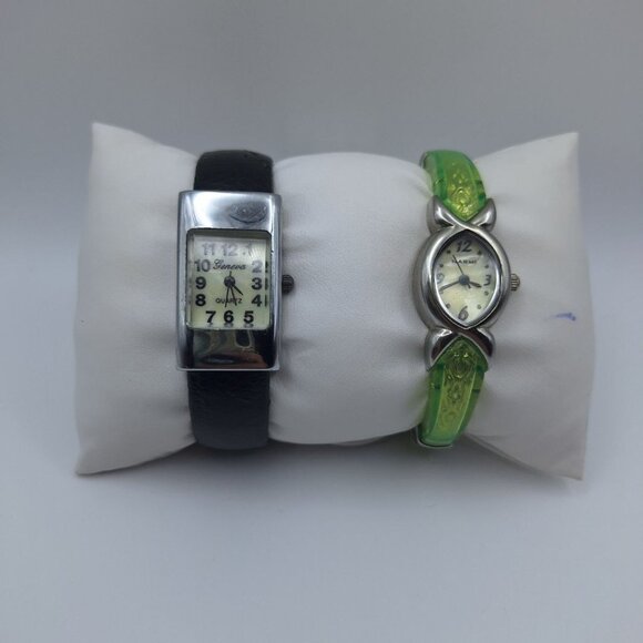 Lot 6 Watches Quartz Cuff Narmi Avon Da Vanci Orange Green Black Chip - Picture 3 of 8